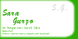 sara gurzo business card