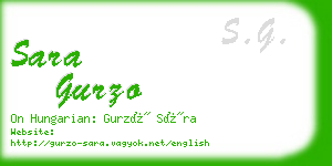 sara gurzo business card